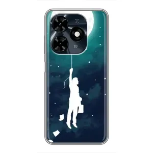 Чохол (ТПУ) з планетами на TECNO Spark 20c (To The moon)