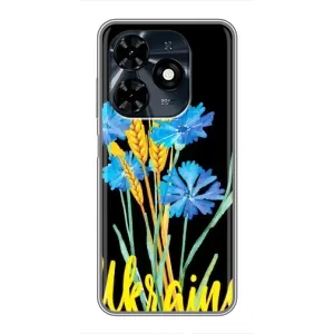 Чохол на TECNO Spark 20c (Український дизайн) (Україна в квітах)