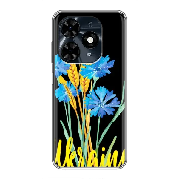 Чехол с рисунком «Ukraine в цветочках» для TECNO Spark 20c Чехол с рисунком «Ukraine в цветочках» для TECNO Spark 20c