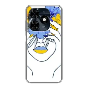 Чохол на TECNO Spark 20c (Український дизайн) (Українка на всю голову)