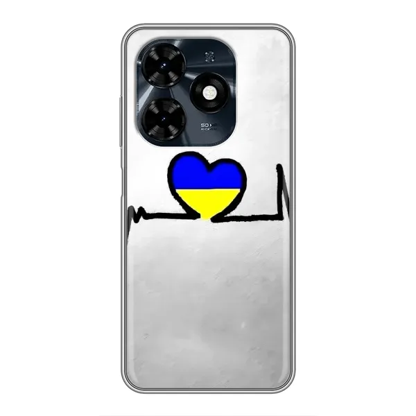Чехол с рисунком «Украинская кардиограмма» для TECNO Spark 20c Чехол с рисунком «Украинская кардиограмма» для TECNO Spark 20c