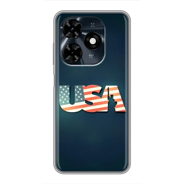 Чехол с рисунком «USA» для TECNO Spark 20c Чехол с рисунком «USA» для TECNO Spark 20c