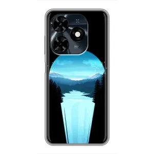 Летний Чехол на TECNO Spark 20c (Синий Водопад)