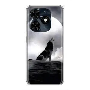Чехол с Волком на TECNO Spark 20c (Волк и луна)