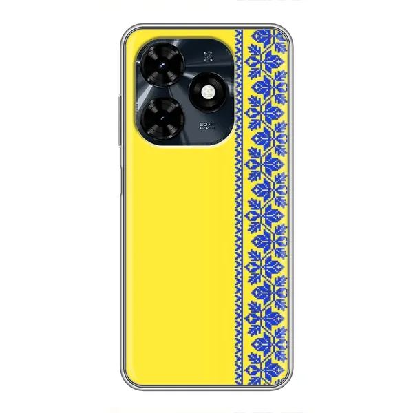 Чехол с рисунком «Вышиванка на желтом» для TECNO Spark 20c Чехол с рисунком «Вышиванка на желтом» для TECNO Spark 20c