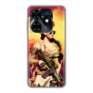ЗСУ Чехлы (TPU) для TECNO Spark 20c (Женщина солдат)