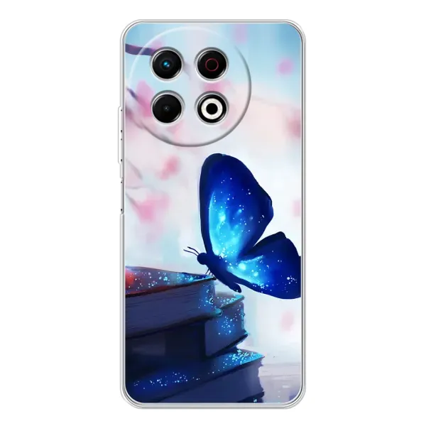 Чехол с рисунком «Бабочка синяя» для TECNO Spark 30 Pro Чехол с рисунком «Бабочка синяя» для TECNO Spark 30 Pro