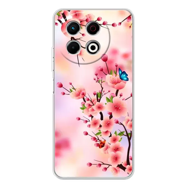 Чехол с рисунком «Бабочки на сакуре» для TECNO Spark 30 Pro Чехол с рисунком «Бабочки на сакуре» для TECNO Spark 30 Pro