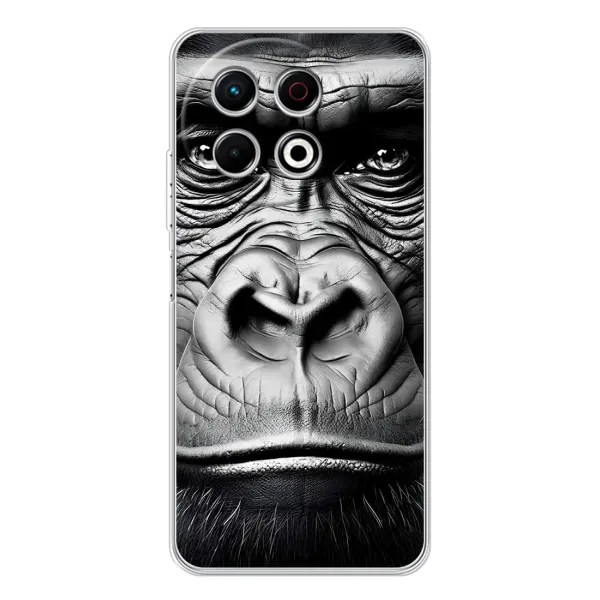 Чехол с рисунком «Черная обезьяна» для TECNO Spark 30 Pro