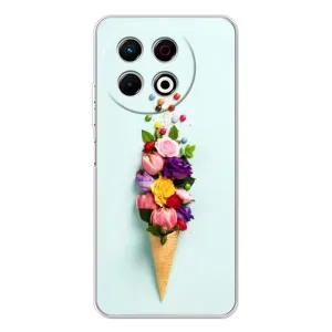 Чехлы с тематикой "ЦВЕТЫ" на TECNO Spark 30 Pro (Цветок-мороженное)