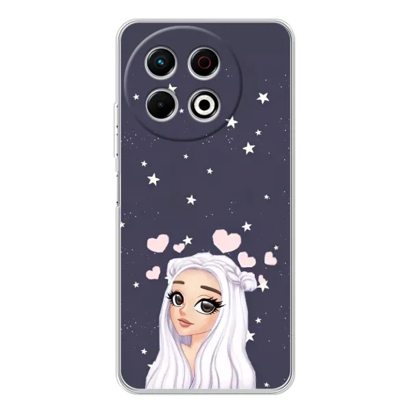 Чехол с рисунком «Девушка и сердечки» для TECNO Spark 30 Pro Чехол с рисунком «Девушка и сердечки» для TECNO Spark 30 Pro