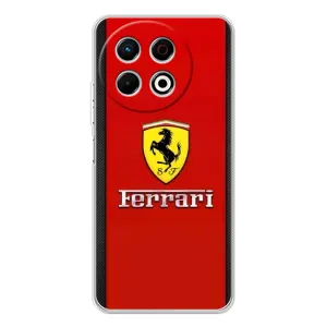 Силиконовый бампер с картинкой машины на TECNO Spark 30 Pro (Ferrari Logo)