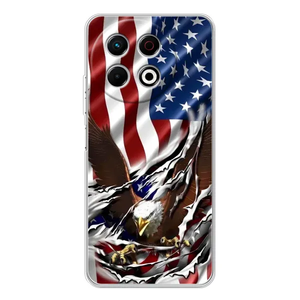 Чехол с рисунком «Флаг USA» для TECNO Spark 30 Pro Чехол с рисунком «Флаг USA» для TECNO Spark 30 Pro