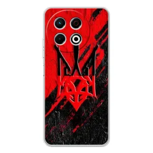 Чехлы УПА (Красно-Чёрный) на TECNO Spark 30 Pro (Герб в цвете УПА)