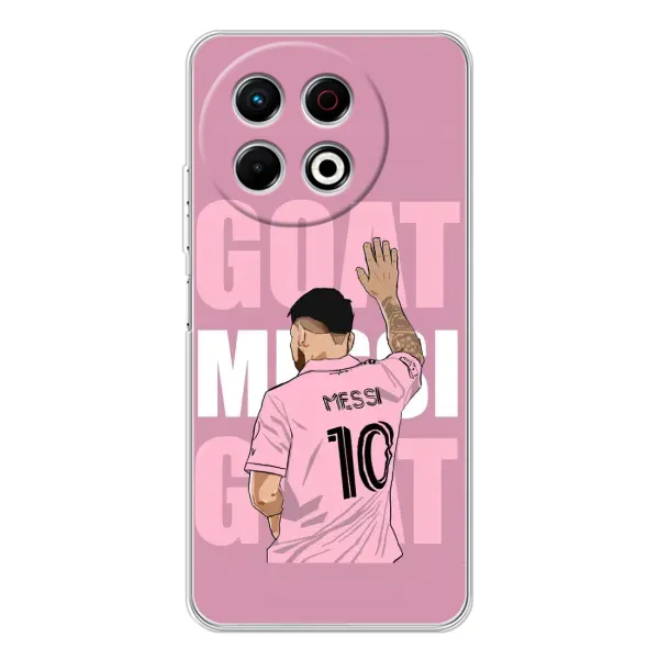 Чехол с рисунком «GOAT MESSI» для TECNO Spark 30 Pro Чехол с рисунком «GOAT MESSI» для TECNO Spark 30 Pro