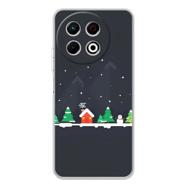 Чехол с рисунком «Город зимний» для TECNO Spark 30 Pro Чехол с рисунком «Город зимний» для TECNO Spark 30 Pro
