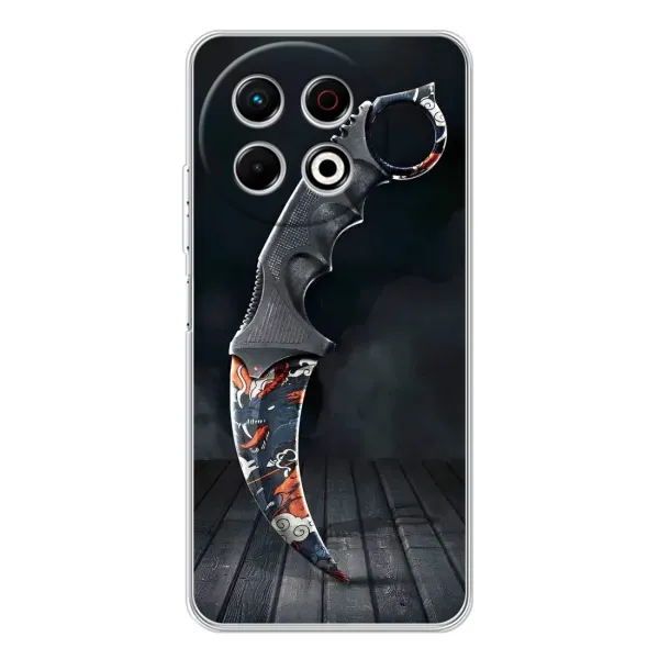 Чехол с рисунком «Кинжал КС ГО» для TECNO Spark 30 Pro Чехол с рисунком «Кинжал КС ГО» для TECNO Spark 30 Pro
