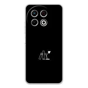 Чохол з картинками на чорному фоні для TECNO Spark 30 Pro (Книжки)
