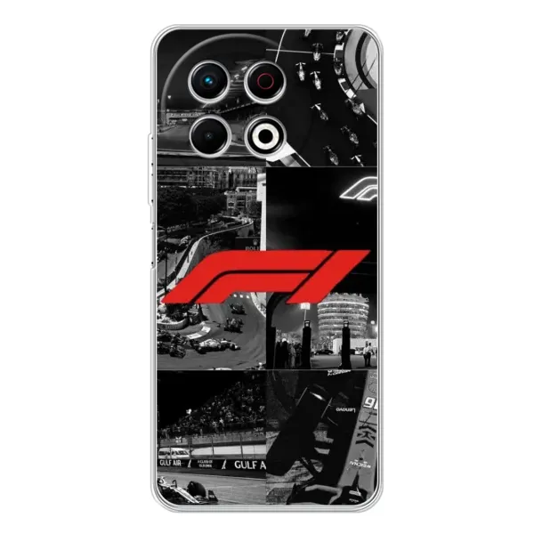 Чехол с рисунком «Коллаж Формула 1» для TECNO Spark 30 Pro Чехол с рисунком «Коллаж Формула 1» для TECNO Spark 30 Pro