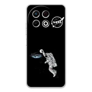 Силіконовый бампер з принтом "Наса" на TECNO Spark 30 Pro (Космонавт баскетболіст)