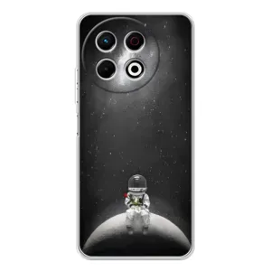 Силиконовый Чехол с принтом "Космонавты" на TECNO Spark 30 Pro (Космонавт романтик)