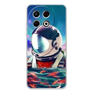 Силиконовый Чехол с принтом "Космонавты" на TECNO Spark 30 Pro (Космонавт в воде)