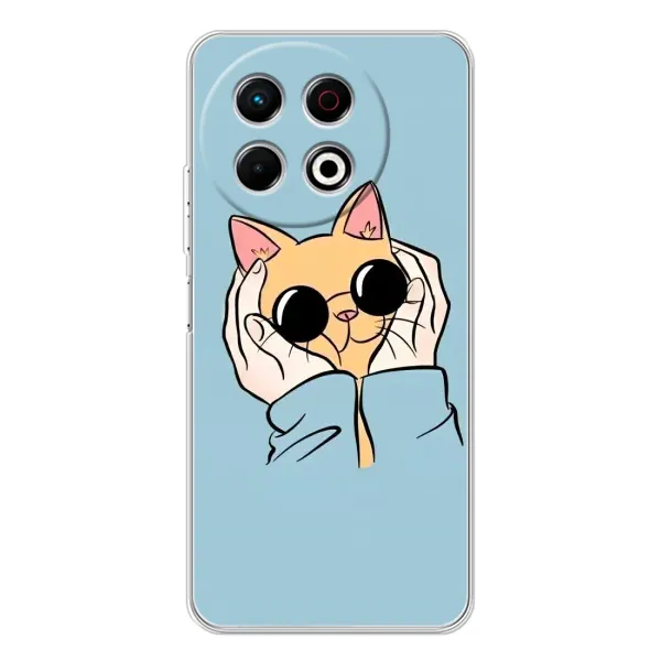 Чехол с рисунком «КОТИК в очках» для TECNO Spark 30 Pro Чехол с рисунком «КОТИК в очках» для TECNO Spark 30 Pro