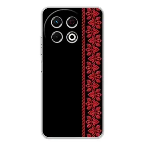 Силіконовый Чохол на TECNO Spark 30 Pro (Червона вишиванка)