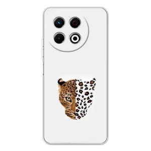 Чохол з леопардовим принтом на TECNO Spark 30 Pro (Леопард на білому)