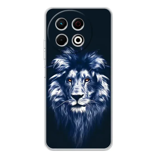 Чехол с рисунком «Лев - синий» для TECNO Spark 30 Pro Чехол с рисунком «Лев - синий» для TECNO Spark 30 Pro