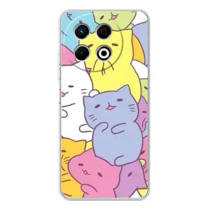 Бампер с изображением Котиков для ТЕКНО Спарк 30 Про (Милые котики)