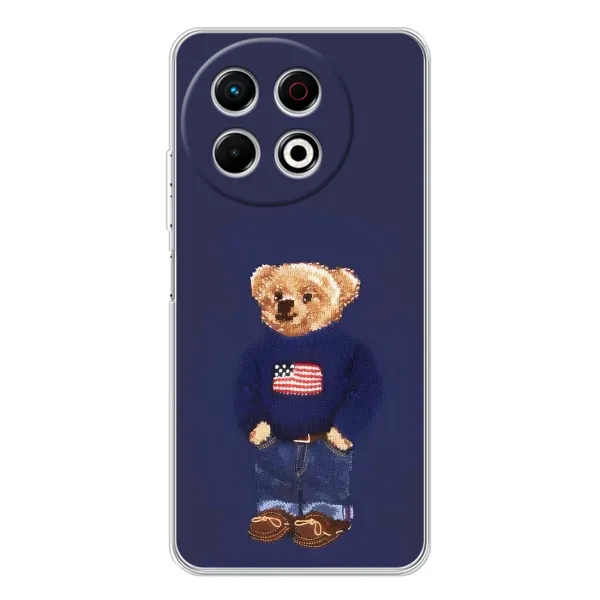Чехол с рисунком «Мишка USA» для TECNO Spark 30 Pro