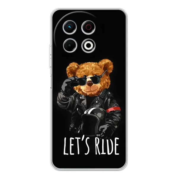 Чехол с рисунком «Модный Мишка» для TECNO Spark 30 Pro