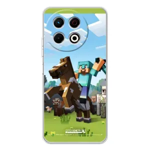 Чохли для TECNO Spark 30 Pro (Персонажі МайнКрафт) (На коні)