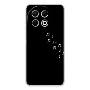 Чохол з картинками на чорному фоні для TECNO Spark 30 Pro (Ноти)