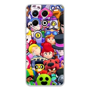 Силіконовый Чохол на TECNO Spark 30 Pro з картинкою Brawl Stars
