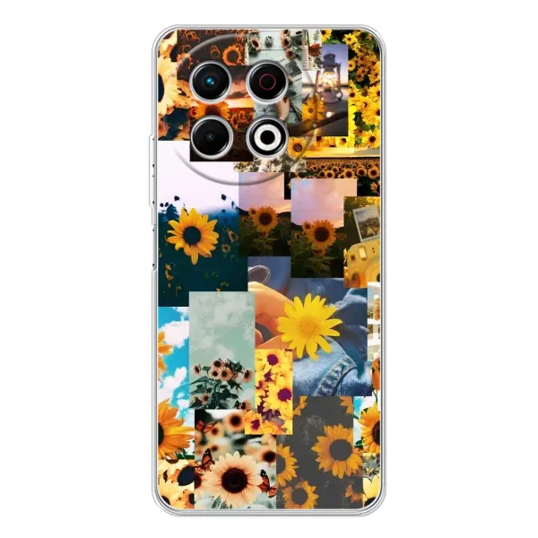 Чехол с рисунком «Подсолнуховый дизайн» для TECNO Spark 30 Pro Чехол с рисунком «Подсолнуховый дизайн» для TECNO Spark 30 Pro