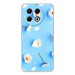 Чохол з Квітами для TECNO Spark 30 Pro (ромашки на блакитному)