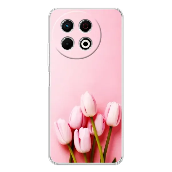 Чехол с рисунком «Розовые тюльпаны» для TECNO Spark 30 Pro Чехол с рисунком «Розовые тюльпаны» для TECNO Spark 30 Pro