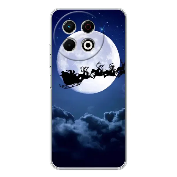 Чехол с рисунком «Санта - луна» для TECNO Spark 30 Pro Чехол с рисунком «Санта - луна» для TECNO Spark 30 Pro