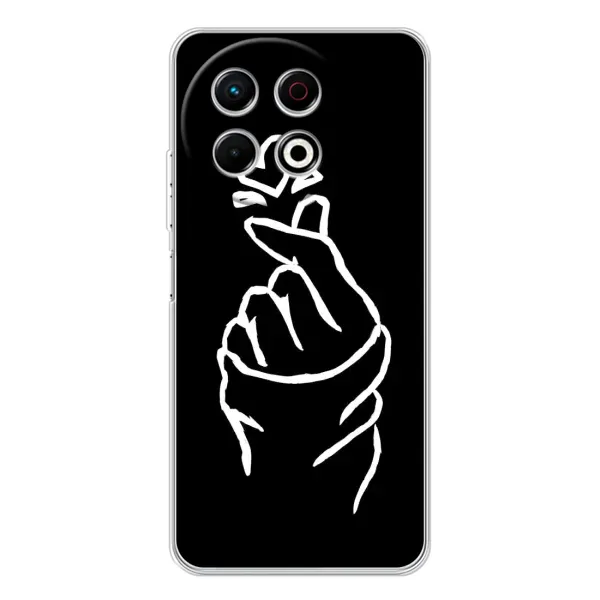 Чехол с рисунком «Сердце на черном» для TECNO Spark 30 Pro Чехол с рисунком «Сердце на черном» для TECNO Spark 30 Pro