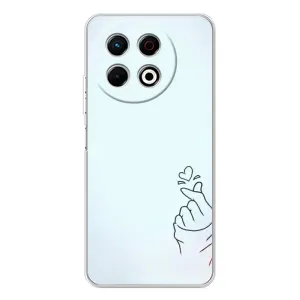 Чехлы (Знак сердечка) на TECNO Spark 30 Pro (Сердце на голубом)