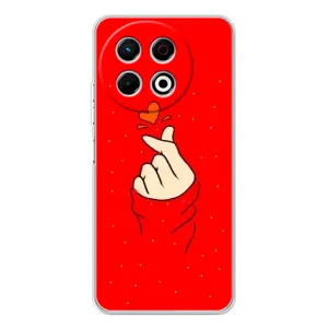 Чехлы (Знак сердечка) на TECNO Spark 30 Pro (Сердце на красном)
