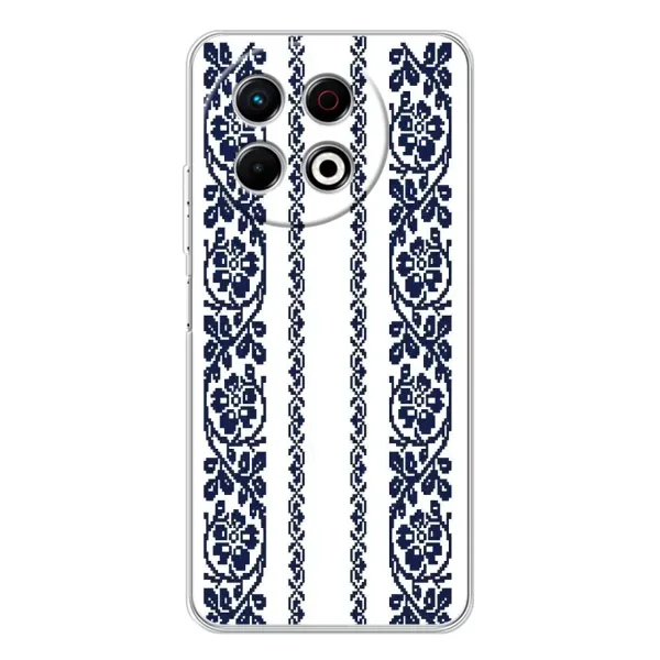 Чехол с рисунком «Синяя вышиванка» для TECNO Spark 30 Pro Чехол с рисунком «Синяя вышиванка» для TECNO Spark 30 Pro