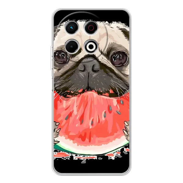 Чехол с рисунком «Смешной Мопс» для TECNO Spark 30 Pro Чехол с рисунком «Смешной Мопс» для TECNO Spark 30 Pro