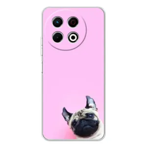 Бампер для TECNO Spark 30 Pro з картинкою "Песики" (Собака на рожевому)