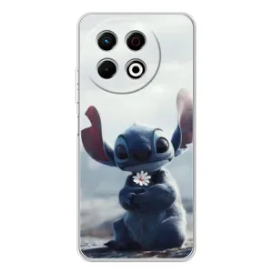 Чехол с рисунком Стич для TECNO Spark 30 Pro (Стич с цветочком)