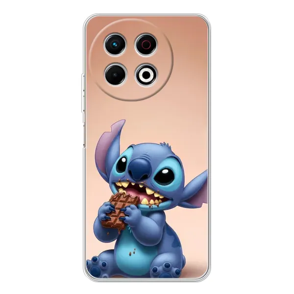 Чехол с рисунком «Стич с шоколадом» для TECNO Spark 30 Pro Чехол с рисунком «Стич с шоколадом» для TECNO Spark 30 Pro