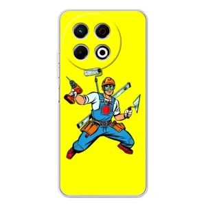 Силіконовий бампер (Працівники) на TECNO Spark 30 Pro (Будівельник)
