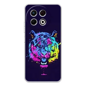 Силиконовый бампер с картинкой животных для TECNO Spark 30 Pro (Тигр-Арт)